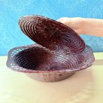 画像7: 久留米籃胎漆器　蓋付き菓子入れ　大 (7)
