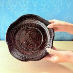 画像4: 久留米籃胎漆器　変形菓子入れ　梅の花のような形 (4)