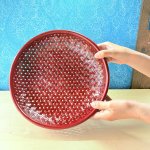 画像4: 久留米籃胎漆器　笊　籠　漆　透かし　赤　菓子入れ (4)