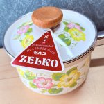画像3: マルビシ　ゼルコ　ホーロー片手鍋　深型　花柄　16cm2ℓ　 (3)