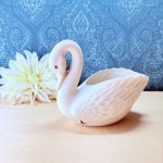 画像1: La　Donna　白鳥　スワン　陶器製置物　小物入れ　 (1)