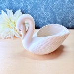 画像2: La　Donna　白鳥　スワン　陶器製置物　小物入れ　 (2)
