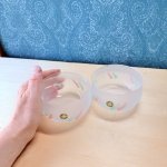 画像4: HOYA　保谷　フロストガラス器　2個セット　ファンシー　クレヨン (4)