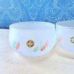 画像5: HOYA　保谷　フロストガラス器　2個セット　ファンシー　クレヨン (5)