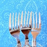 画像2: 純喫茶　昭和レトロな木製フォーク　ウッド　5本セット (2)