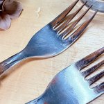画像3: 純喫茶　昭和レトロなウッドフォーク5本セット　木製 (3)
