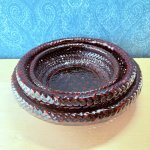 画像5: 久留米籃胎漆器　菓子器　亀甲深鉢　各サイズ (5)
