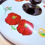 画像3: レトロポップ　タイガー　モンセーブル　花柄ホーロー鍋　レッド　20cm　 (3)