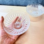 画像6: クリアガラス　小鉢　放射線カット　中央に花　1個〜 (6)