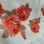 画像3: レトロ花柄　ボア　可愛いシーツ　薔薇　236×129cm程 (3)