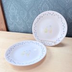 画像2: コレール　CORELLE　瓶　一輪挿し　17cmプレート皿　2枚セット　vintage (2)