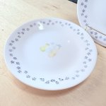 画像4: コレール　CORELLE　瓶　一輪挿し　17cmプレート皿　2枚セット　vintage (4)