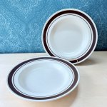 画像1: オールドミカサ　MIKASA　SANDBAR　カレーシチュー皿　ブラウンラインプレート　2枚or3枚 (1)