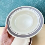 画像10: オールドミカサ　MIKASA　SANDBAR　カレーシチュー皿　ブラウンラインプレート　2枚or3枚 (10)