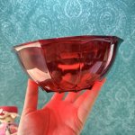 画像5: プラスチックキャニスター　お菓子入れ　赤　花柄　 (5)