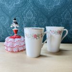 画像1: SEIEI陶器　レトロなマグカップ　花柄　形違い　各種　 (1)