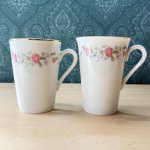 画像9: SEIEI陶器　レトロなマグカップ　花柄　形違い　各種　 (9)