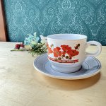 画像1: イギリス製　KILN　CRAFT　キルンクラフト　花柄　カップ＆ソーサー　vintage (1)