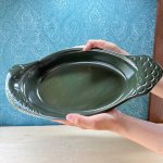 画像9: wald made in italy　オーバルプレート　鳥　green　イタリア食器 (9)