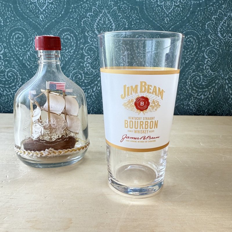 画像1: JIM　BEAM　BOURBON　ジンビーム　ノベルティグラス (1)