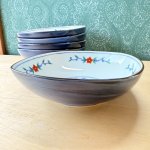 画像3: 平安橘吉　たち吉　色絵　煮物鉢　5客揃　花　TACHIKICHI　和食器 (3)
