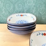画像4: 平安橘吉　たち吉　色絵　煮物鉢　5客揃　花　TACHIKICHI　和食器 (4)