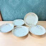 画像1: 橘吉　たち吉　万葉花　銘々皿　花柄　5枚揃え　TACHIKICHI (1)