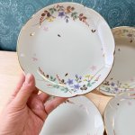 画像6: 橘吉　たち吉　万葉花　銘々皿　花柄　5枚揃え　TACHIKICHI (6)