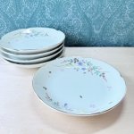 画像9: 橘吉　たち吉　万葉花　銘々皿　花柄　5枚揃え　TACHIKICHI (9)