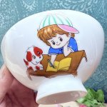画像7: SHUNZAN CHINA Danling hany 子供茶碗　わんこと一緒♪ (7)