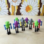 画像2: ★グリコのオマケのような小さなロボット人形3個セット　3色アソート (2)