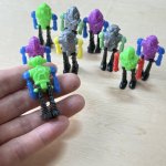 画像7: ★グリコのオマケのような小さなロボット人形3個セット　3色アソート (7)