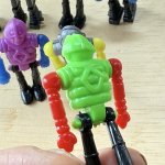 画像10: ★グリコのオマケのような小さなロボット人形3個セット　3色アソート (10)