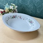 画像1: 純喫茶　レモン型カレーシチュー皿　花柄　1枚〜 (1)