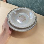 画像9: OST　CHINA　パール柄レトロプリント　サラダ・カレーシチュー皿　19.5cm　23cm　各種　各枚数(2枚・3枚) (9)