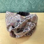 画像3: 梅雨の季節に便利なhäpihäpi handmade ねじりヘアターバン　ヘアバンド　カチューム　綿ビエラモダン柄 (3)