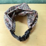 画像4: 梅雨の季節に便利なhäpihäpi handmade ねじりヘアターバン　ヘアバンド　カチューム　綿ビエラモダン柄 (4)