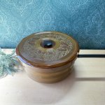 画像1: 和だけどオリエンタルな蓋のお櫃　おひつ　しゃもじ付き (1)