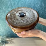画像6: 和だけどオリエンタルな蓋のお櫃　おひつ　しゃもじ付き (6)