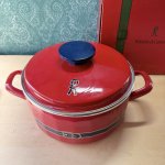 画像2: ヤマヒロ　ホーロー両手鍋　Roberita Camerino　ロベルタ　真っ赤なお鍋　20cm　3ℓ (2)