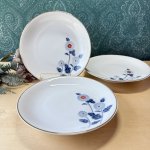 画像1: オールド深川　FUKAGAWA 　菊　花　皿　18cm　2枚or3枚 (1)