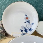 画像2: オールド深川　FUKAGAWA 　菊　花　皿　18cm　2枚or3枚 (2)