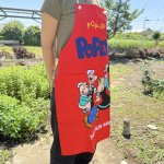 画像3: ポパイ　Popeye　エプロン　大人サイズ　赤　未使用 (3)