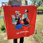 画像10: ポパイ　Popeye　エプロン　大人サイズ　赤　未使用 (10)