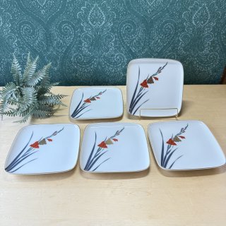 【未使用】有田焼 深川製磁 希少・未使用】廃盤デザイン 5客セット 有田焼 深川製磁 染錦