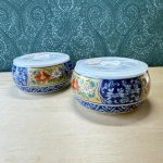 画像1: 有田焼　蓋をしたままレンジでOK　保存容器　陶器製　2個セット (1)
