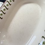 画像4: グリーンのレトロ模様が素敵なカレーシチュー皿　楕円形　深皿　1枚〜 (4)