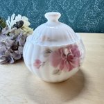 画像3: NIKKO　ニッコー　シュガーポット　boneChina　ピンクフラワー　 (3)