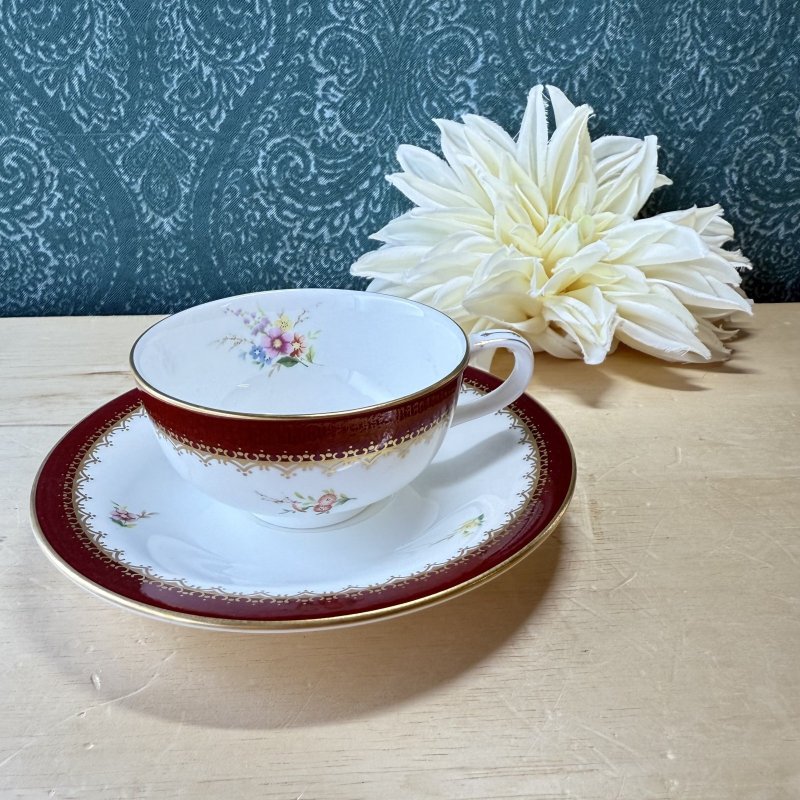 画像1: NIKKO　boneChina　カップ＆ソーサー　すみれ (1)