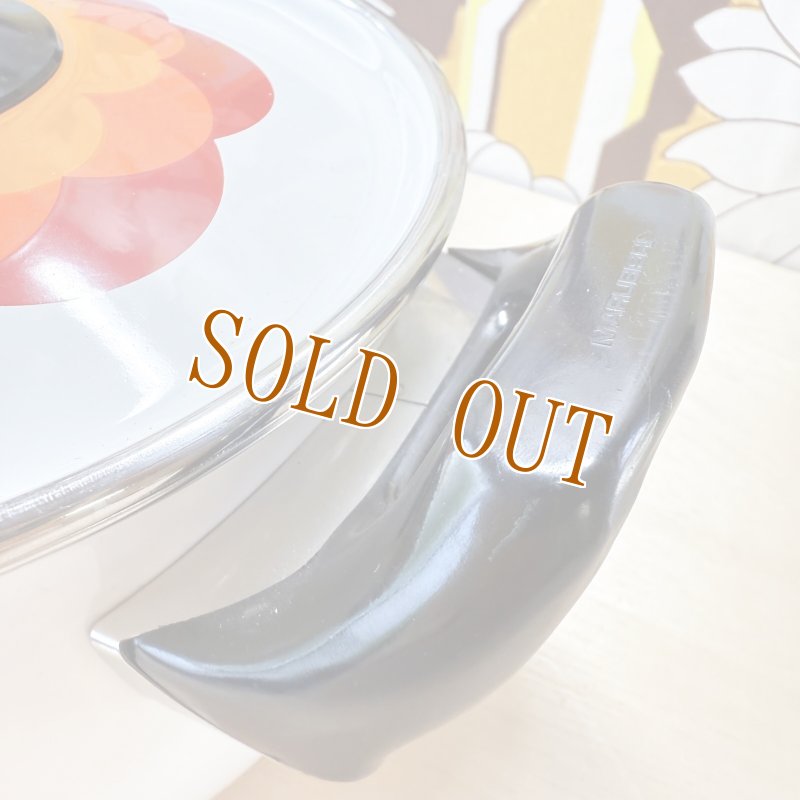 画像4: マルビシ　ホーローウェア　花柄両手鍋　レトロポップオレンジ　18cm2ℓ (4)